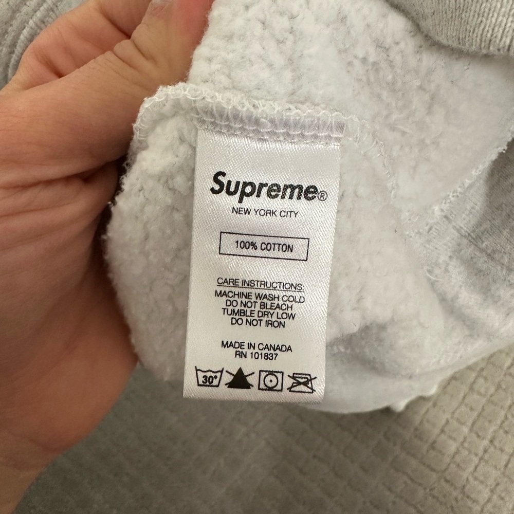 Supreme Anti Hooded Sweatshirt - Ash Grey - Size L - Picture 6 of 6